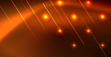 Neon parlayan dalga, sihirli enerji ve ışık arka plan