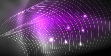 Soyut çizgiler, Modern arka plan ile parlayan parlak neon renkler