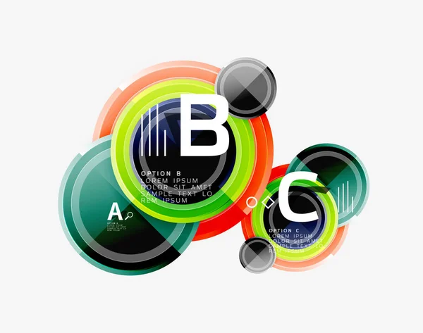 Círculos brillantes de colores de fondo — Archivo Imágenes Vectoriales