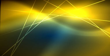 Neon parlayan techno hatları, mavi Hi-Tech futuristik soyut arka plan ışık ile şablon