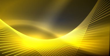 Neon parlayan çizgiler, sihirli enerji uzay ışığı konsepti, soyut arka plan duvar kağıdı tasarımı