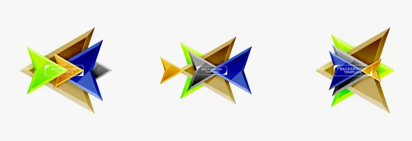 Setas e triângulos modelo de design geométrico para banner, fundo ou logotipo — Vetor de Stock
