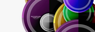 Soyut yuvarlak geometrik şekiller, modern daireler arka plan