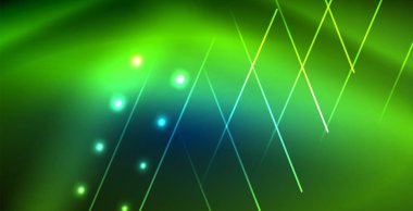 Neon parlayan techno hatları, mavi Hi-Tech futuristik soyut arka plan ışık ile şablon