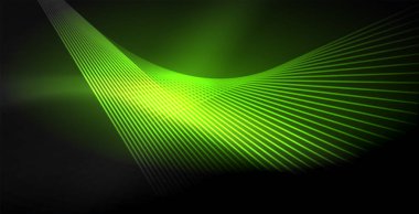 Neon renkli soyut çizgiler