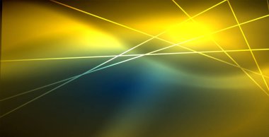 Neon parlayan techno hatları, mavi Hi-Tech futuristik soyut arka plan ışık ile şablon