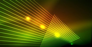 Neon parlayan dalga, sihirli enerji ve ışık arka plan