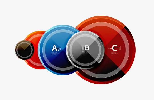 Kleurrijke glanzende cirkels achtergrond — Stockvector