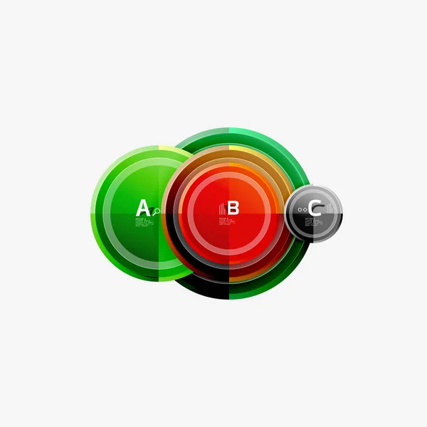 Circulaire patroon, abstracte cirkels samenstelling — Stockvector