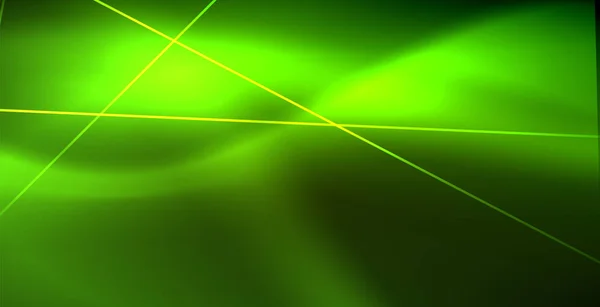 Neon brilhando onda, energia mágica e fundo movimento de luz — Vetor de Stock