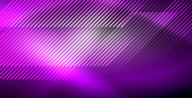 Neon parlayan çizgiler, sihirli enerji uzay ışığı konsepti, soyut arka plan duvar kağıdı tasarımı