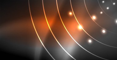 Soyut çizgiler, Modern arka plan ile parlayan parlak neon renkler