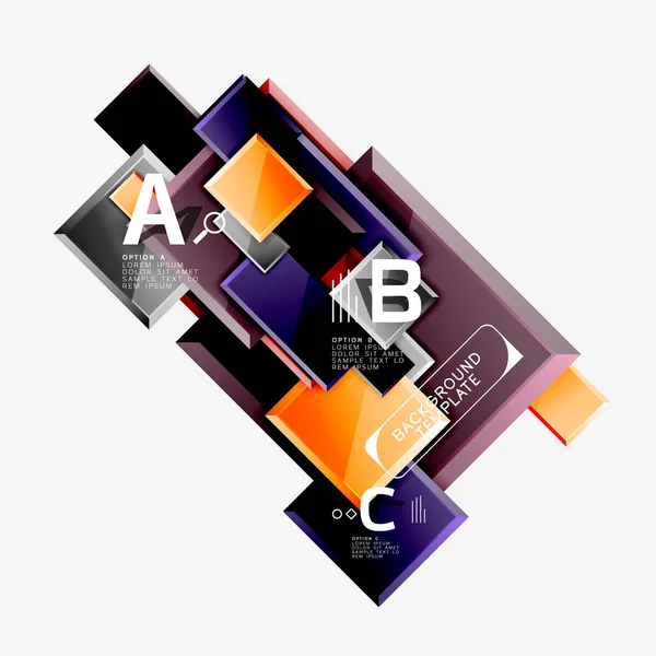 Minimal square banner abstract background — Stock Vector