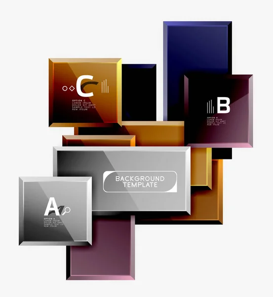 Minimal kvadrat banner abstrakt bakgrund — Stock vektor