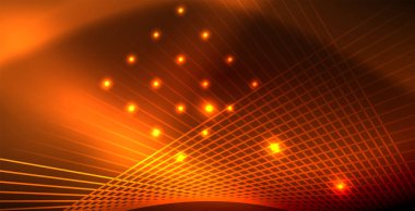 Neon parlayan dalga, sihirli enerji ve ışık arka plan