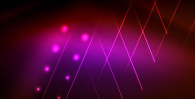 Neon parlayan dalga, sihirli enerji ve ışık arka plan