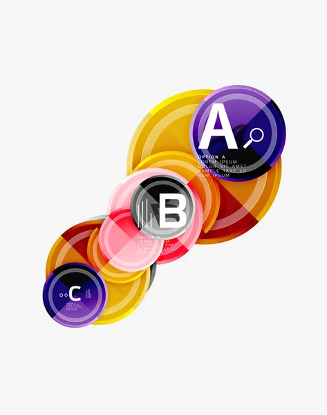 Padrão circular, composição círculos abstratos — Vetor de Stock