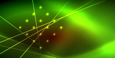 Neon parlayan dalga, sihirli enerji ve ışık arka plan