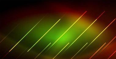 Neon parlayan dalga, sihirli enerji ve ışık arka plan