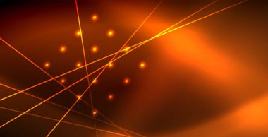 Neon parlayan dalga, sihirli enerji ve ışık arka plan