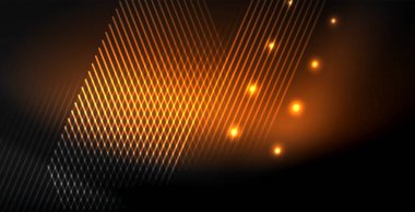 Neon renkli soyut çizgiler