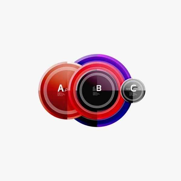 Modèle circulaire, composition des cercles abstraits — Image vectorielle