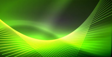 Neon parlayan çizgiler, sihirli enerji uzay ışığı konsepti, soyut arka plan duvar kağıdı tasarımı