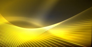 Neon parlayan çizgiler, sihirli enerji uzay ışığı konsepti, soyut arka plan duvar kağıdı tasarımı