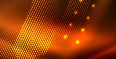 Neon parlayan dalga, sihirli enerji ve ışık arka plan