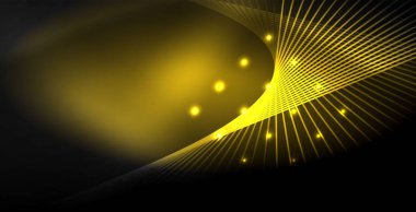 Neon renkli soyut çizgiler