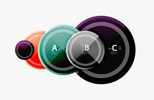 Kleurrijke glanzende cirkels achtergrond — Stockvector