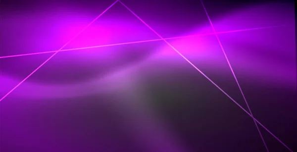 Neon gloeiende lijnen, magische energie ruimte licht concept, abstracte achtergrond behang ontwerp — Stockvector