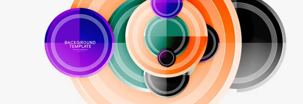 Modèle circulaire, composition des cercles abstraits — Image vectorielle