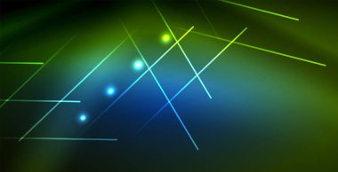 Neon parlayan dalga, sihirli enerji ve ışık arka plan