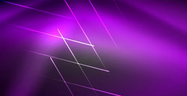 Neon parlayan çizgiler, sihirli enerji uzay ışığı konsepti, soyut arka plan duvar kağıdı tasarımı — Stok Vektör