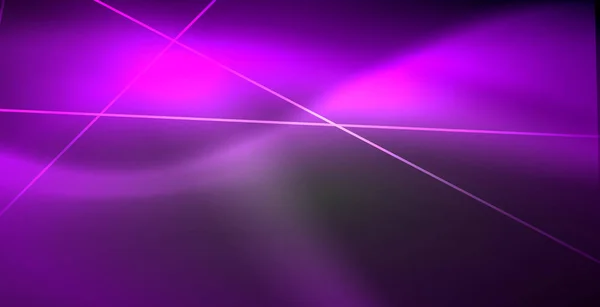 Neon gloeiende lijnen, magische energie ruimte licht concept, abstracte achtergrond behang ontwerp — Stockvector