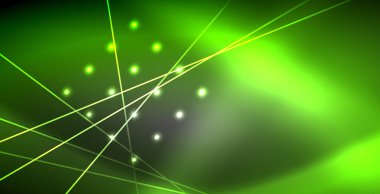 Neon parlayan çizgiler, sihirli enerji uzay ışığı konsepti, soyut arka plan duvar kağıdı tasarımı