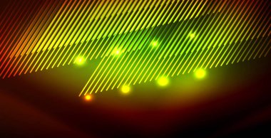 Neon parlayan dalga, sihirli enerji ve ışık arka plan