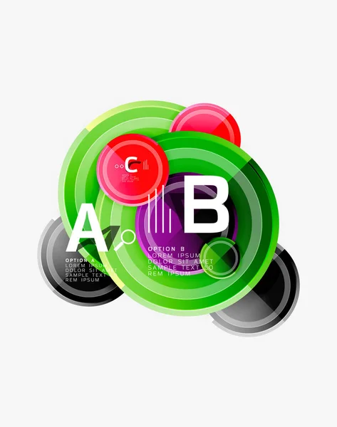 Modèle circulaire, composition des cercles abstraits — Image vectorielle