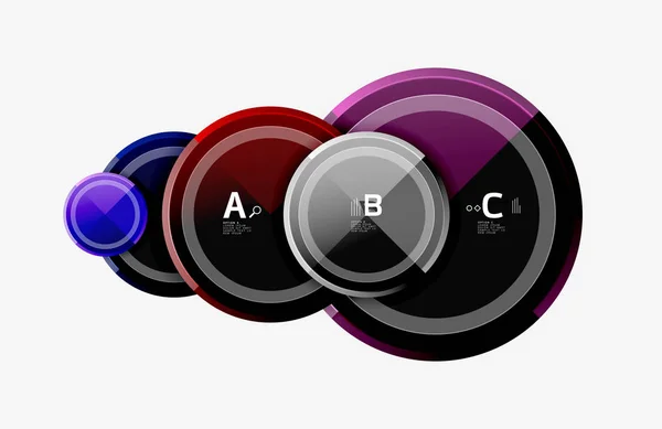 Circulaire patroon, abstracte cirkels samenstelling — Stockvector