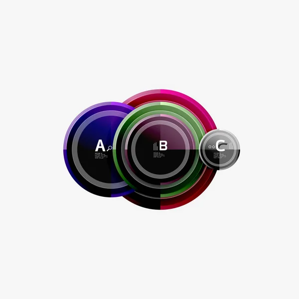 Coloré fond cercles brillants — Image vectorielle
