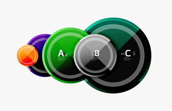 Circulaire patroon, abstracte cirkels samenstelling — Stockvector