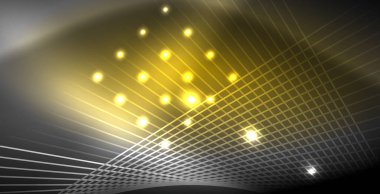 Neon parlayan çizgiler, sihirli enerji uzay ışığı konsepti, soyut arka plan duvar kağıdı tasarımı