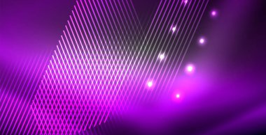 Neon parlayan çizgiler, sihirli enerji uzay ışığı konsepti, soyut arka plan duvar kağıdı tasarımı