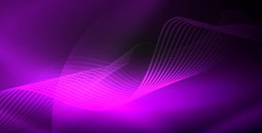 Koyu, parlak hareket, sihirli alan ışık parlayan soyut dalga. Techno arka plan