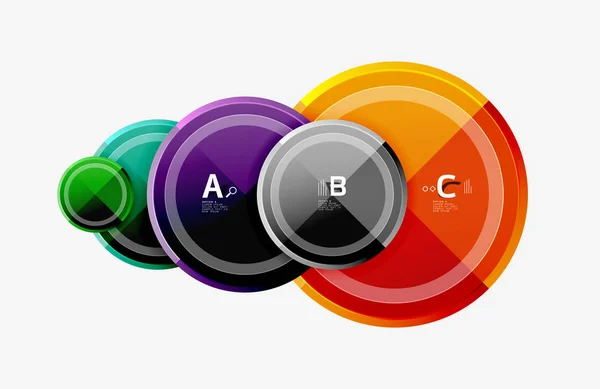 Patrón circular, composición de círculos abstractos — Archivo Imágenes Vectoriales