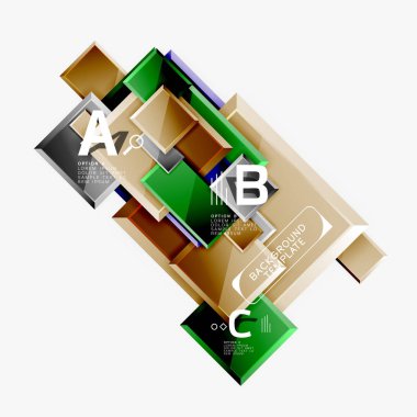 Kare geometrik kompozisyon