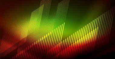 Neon parlayan dalga, sihirli enerji ve ışık arka plan