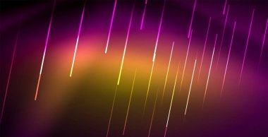 Neon parlayan çizgiler, sihirli enerji uzay ışığı konsepti, soyut arka plan duvar kağıdı tasarımı