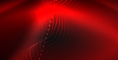 Koyu, parlak hareket, sihirli alan ışık parlayan soyut dalga. Techno arka plan